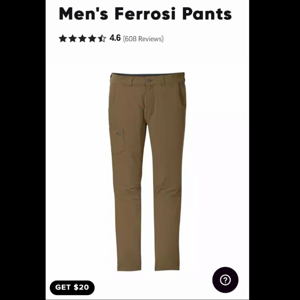 Outdoor Research Backpacking Hiking Pants